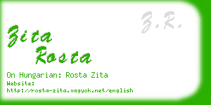 zita rosta business card